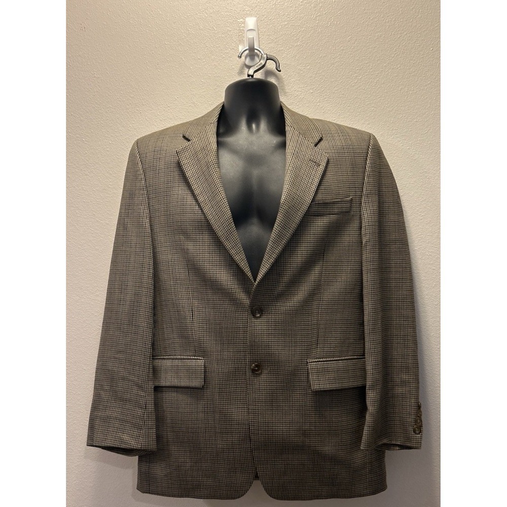 Vintage Ralph Lauren Suit Coat Houndstooth Made In Canada C 40" Length Is‎ 29"